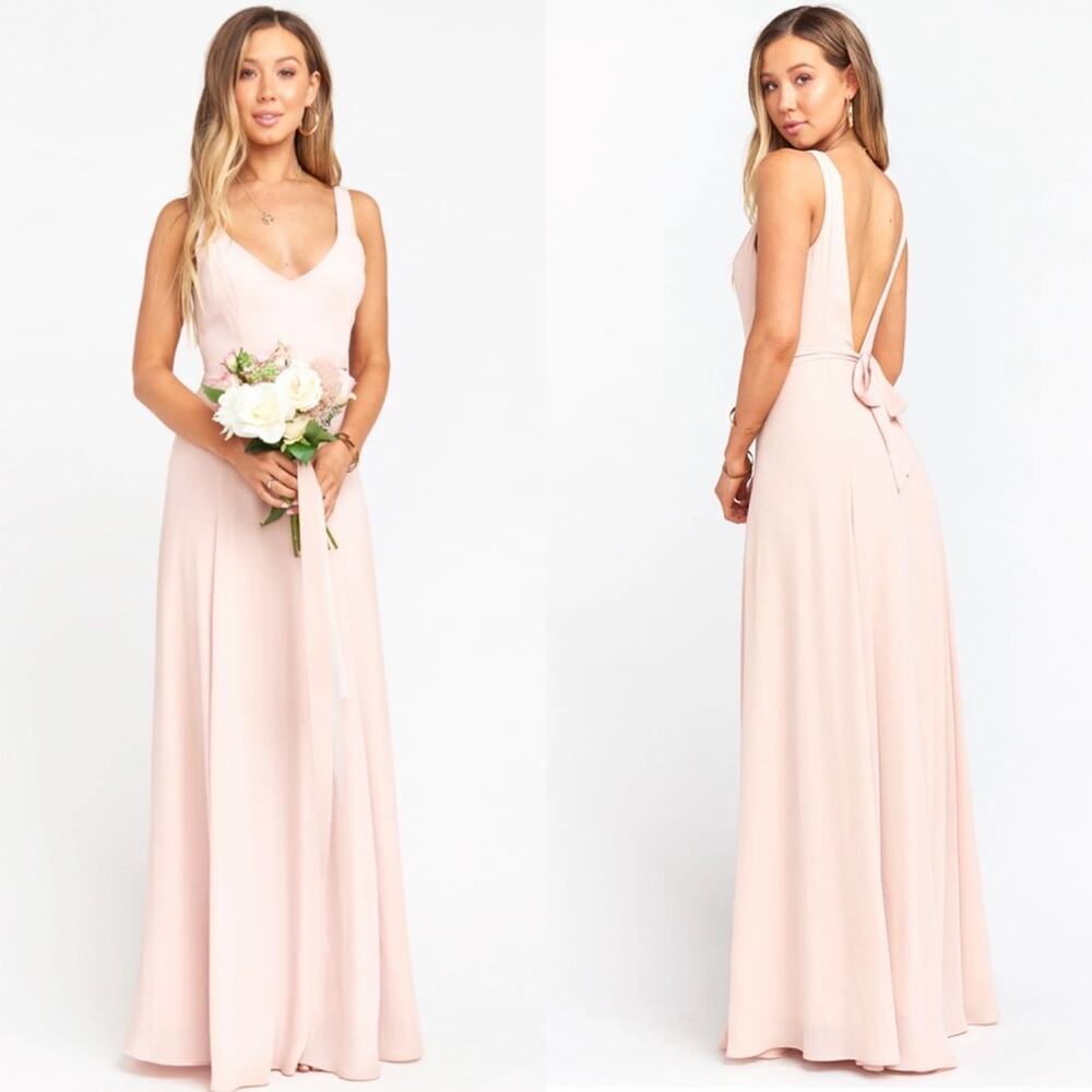 Show Me Your Mumu Jenn Maxi Dress Dust Blush Crisp Size Large